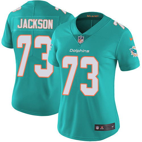 Nike Miami Dolphins #73 Austin Jackson Aqua Green Team Color Women Stitched NFL Vapor Untouchable Limited Jersey->women nfl jersey->Women Jersey